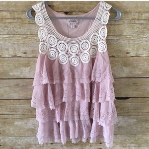 Anthropologie Deletta Ruffle Top
